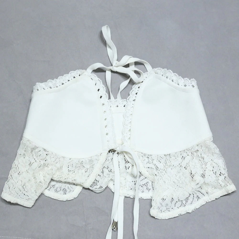Halter Sleeveless Lace Bandage Set PZC1846 - Image 5