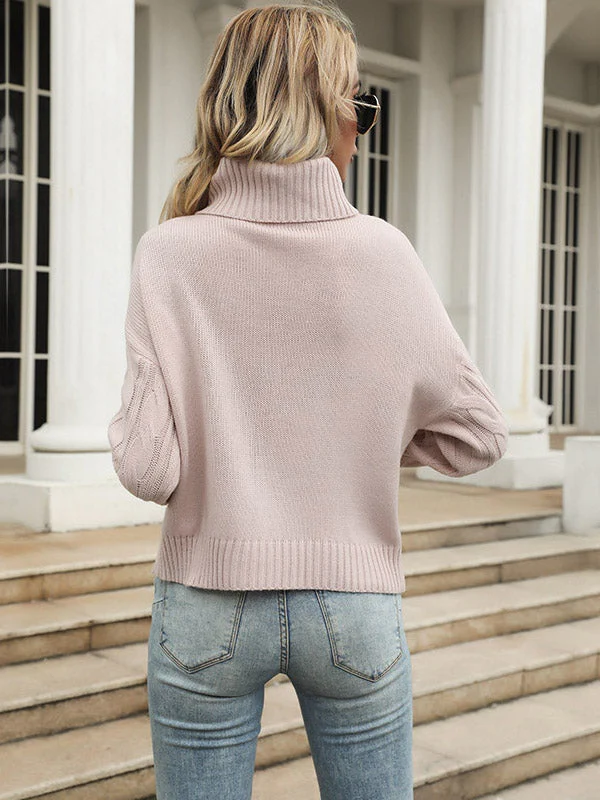 High Neck Pink Sweater - Image 2