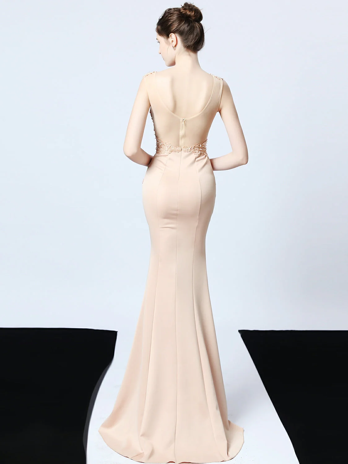 Handmade applique Beaded long evening dress - Image 3