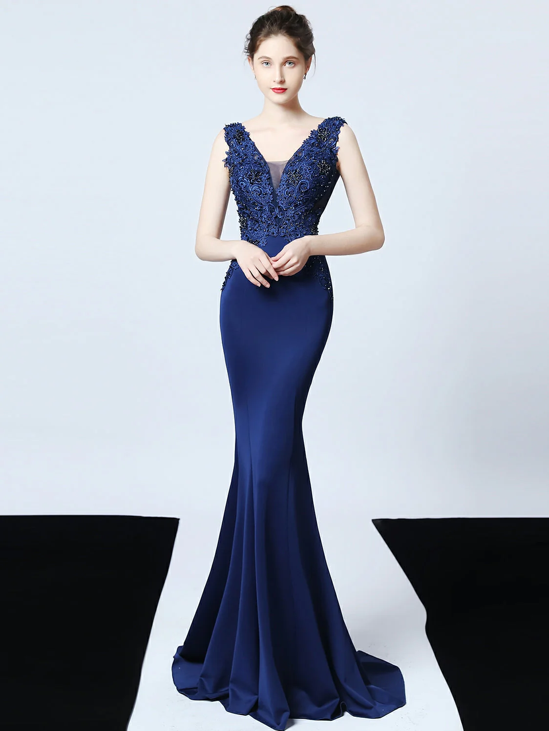 Handmade applique Beaded long evening dress - Image 7