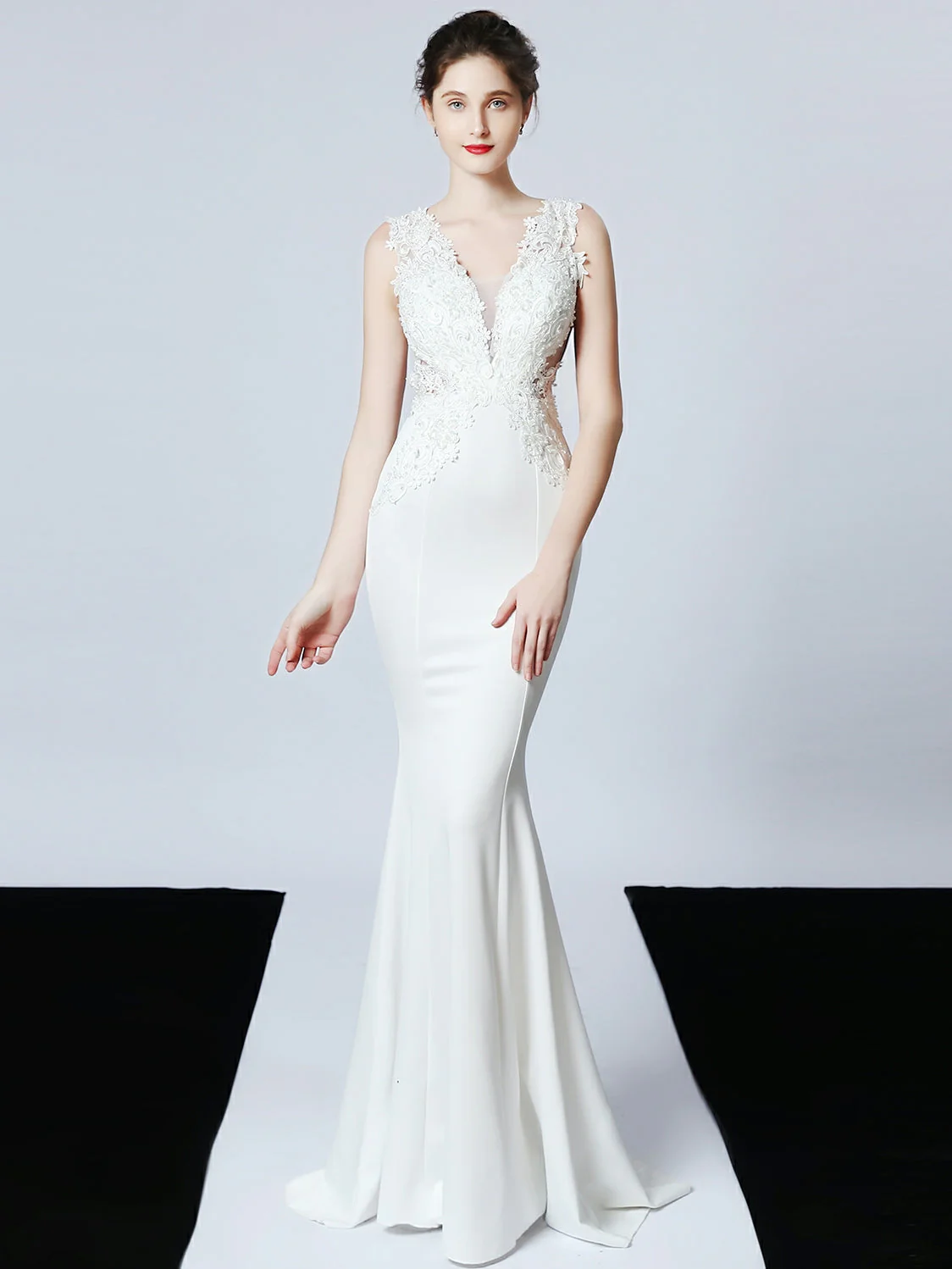Handmade applique Beaded long evening dress - Image 9