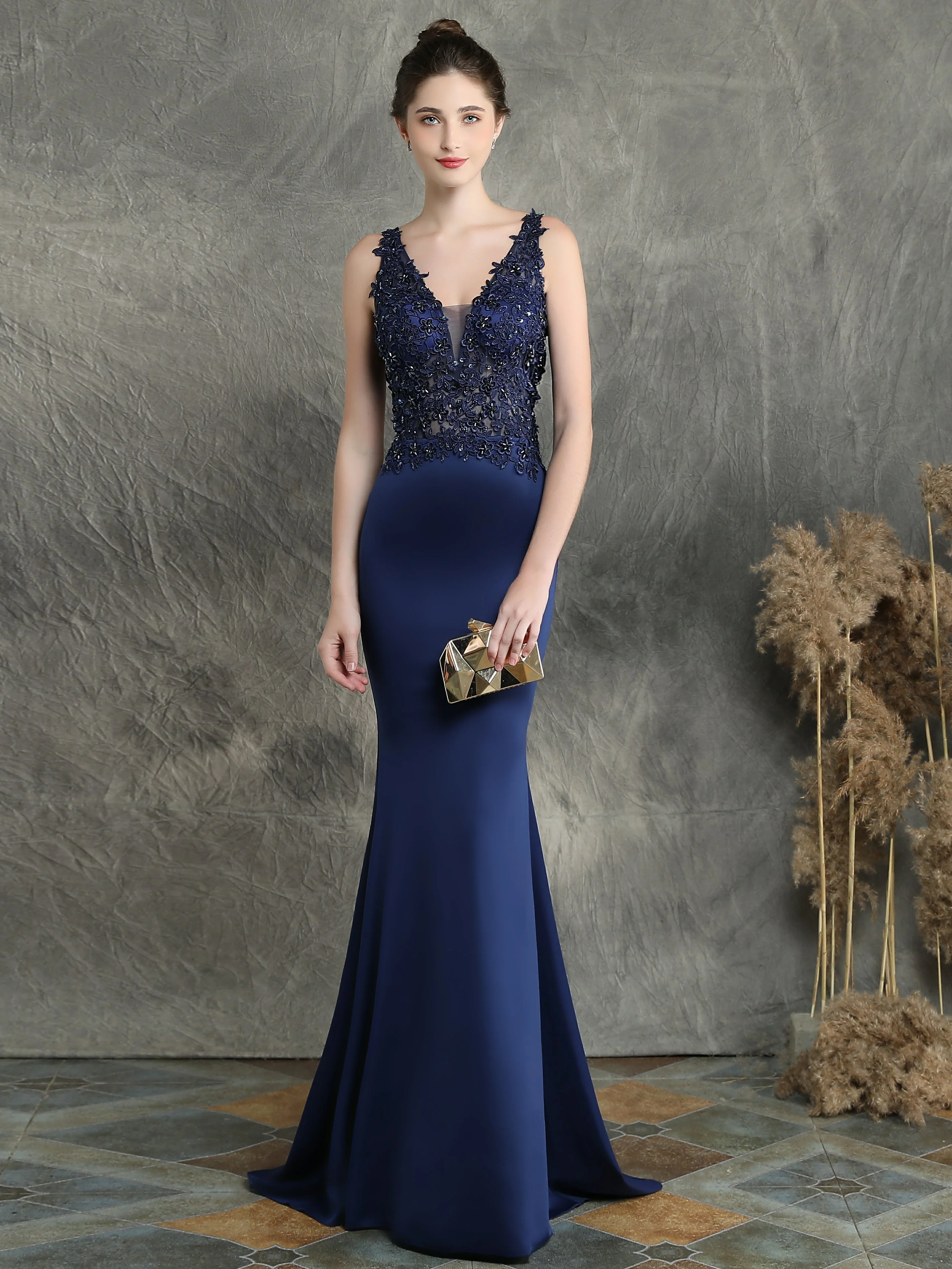 Handmade applique Beaded long evening dress - Image 5