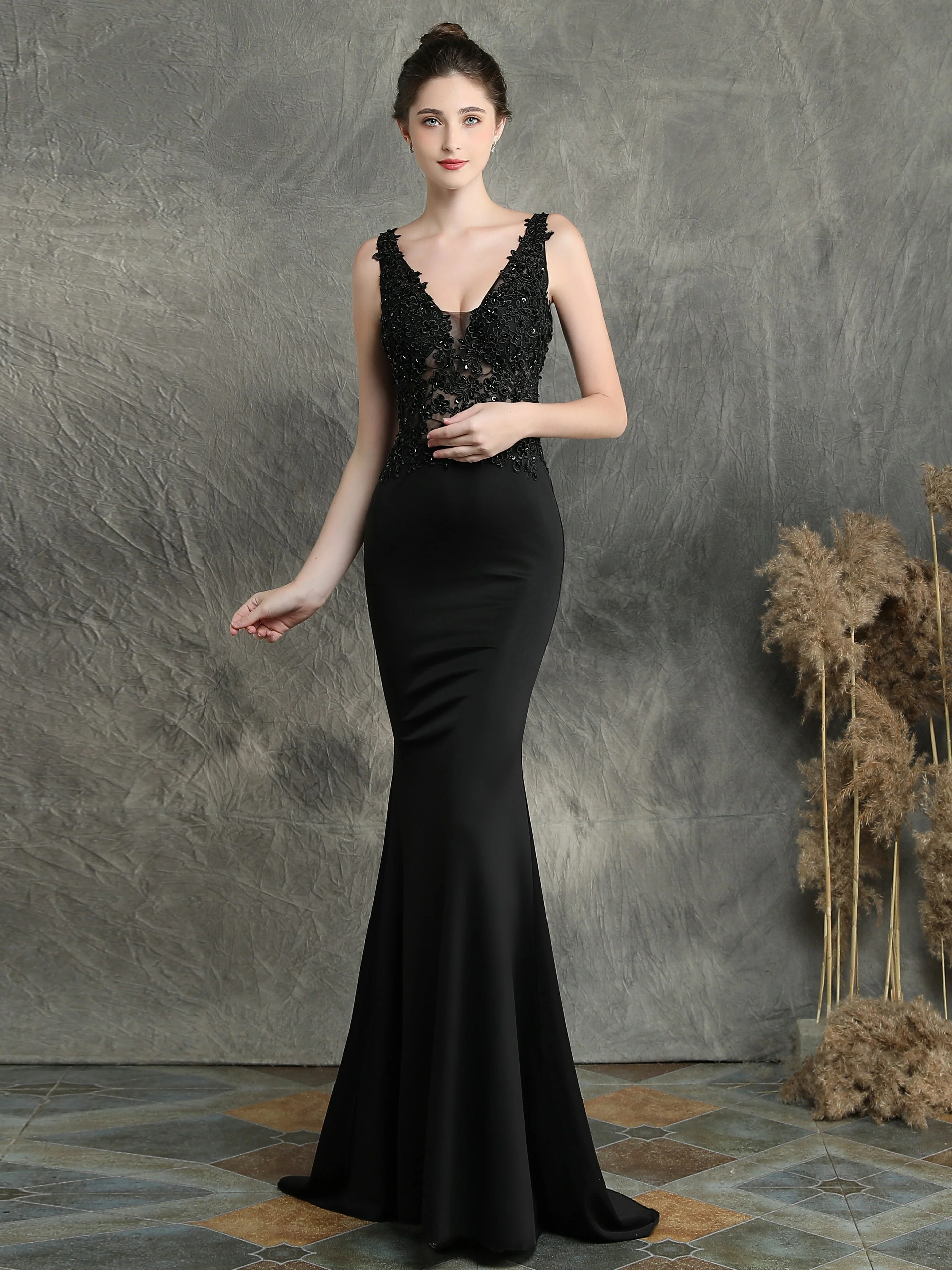 Handmade applique Beaded long evening dress - Image 6