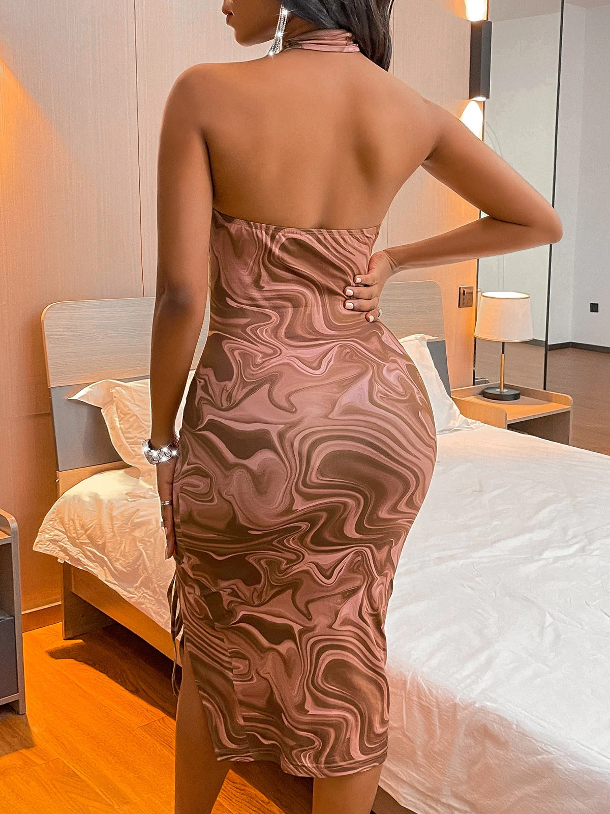 Sexy Print Halter Dress - Image 5