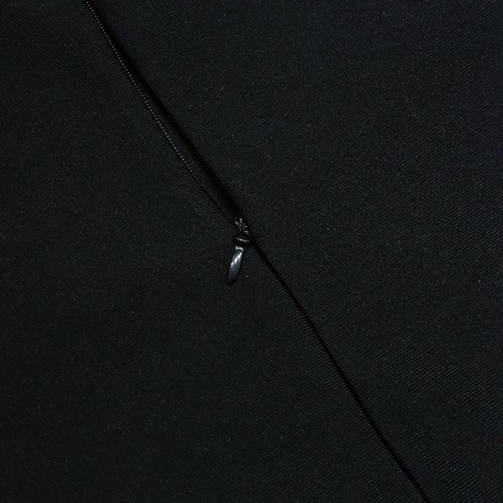 One Shoulder Sleeveless Drill Chain Midi Bandage Dress PZC1757 - Image 8