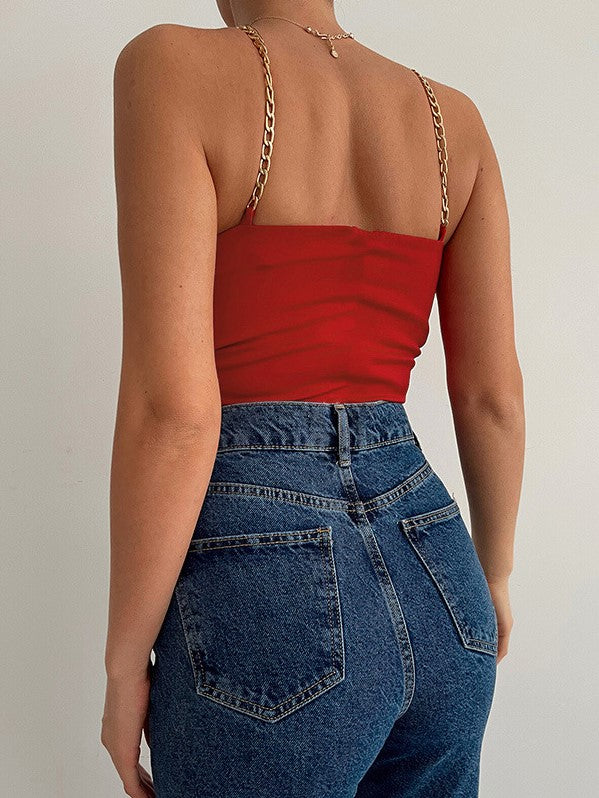 Sexy Slim Wrap Chest V-Neck Sling Solid Color Small Tank Top - Image 4