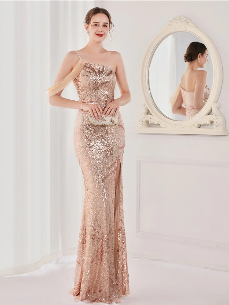 Sequin long party evening dress - Image 2
