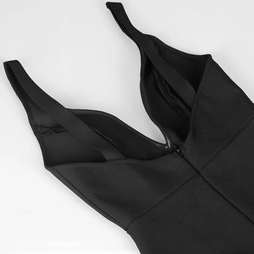 Strappy Sleeveless Plain Mini Bandage Dress PF091906 - Image 7
