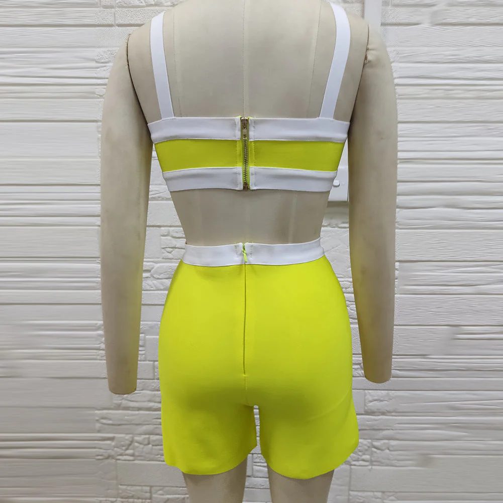 Strappy Sleeveless Exposed Waist Bandage Set PH01173 - Image 4