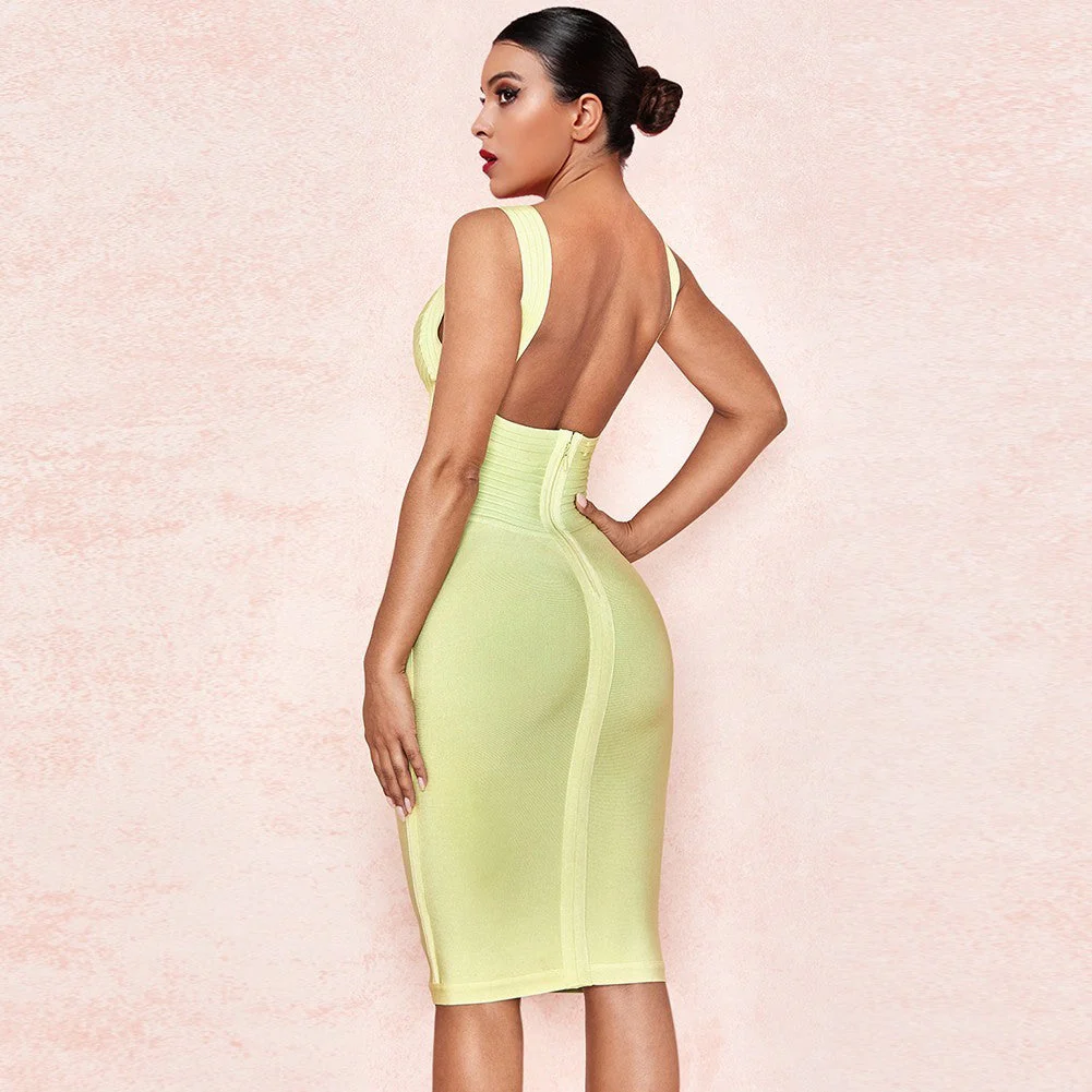 Strappy Sleeveless Elegant Mini Bandage Dress PF19114 - Image 2