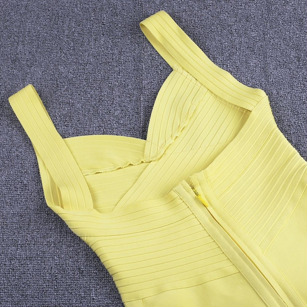 Strappy Sleeveless Elegant Mini Bandage Dress PF19114 - Image 5