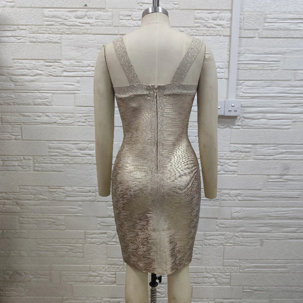 Strappy Sleeveless Cut Out Midi Bandage Dress H01332 - Image 3