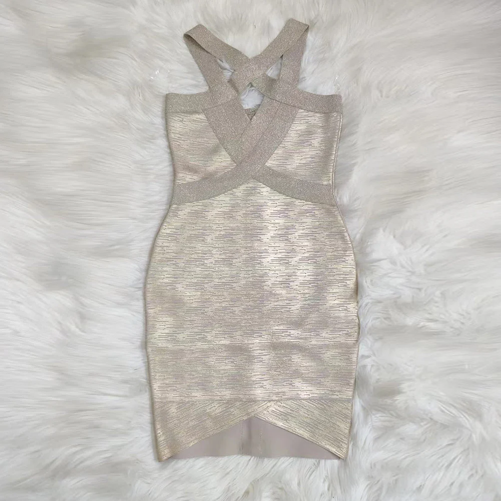 Strappy Sleeveless Cut Out Midi Bandage Dress H01332 - Image 4