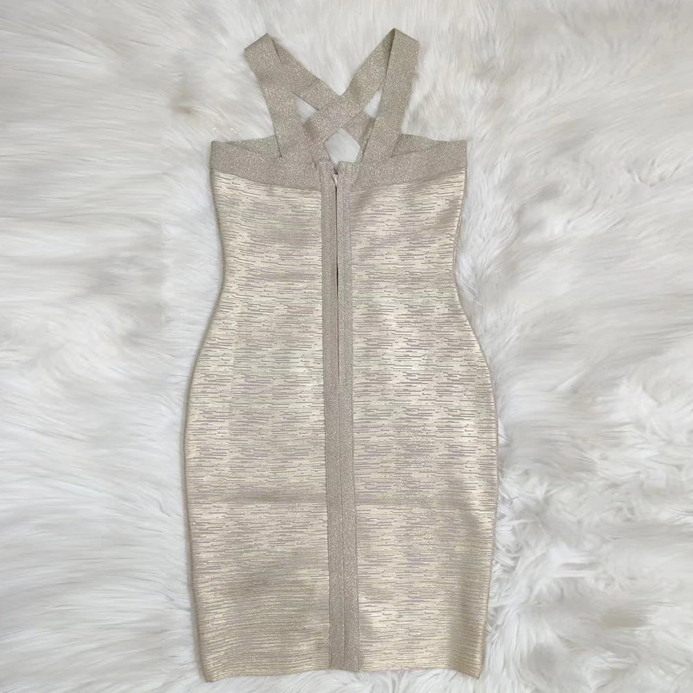 Strappy Sleeveless Cut Out Midi Bandage Dress H01332 - Image 5