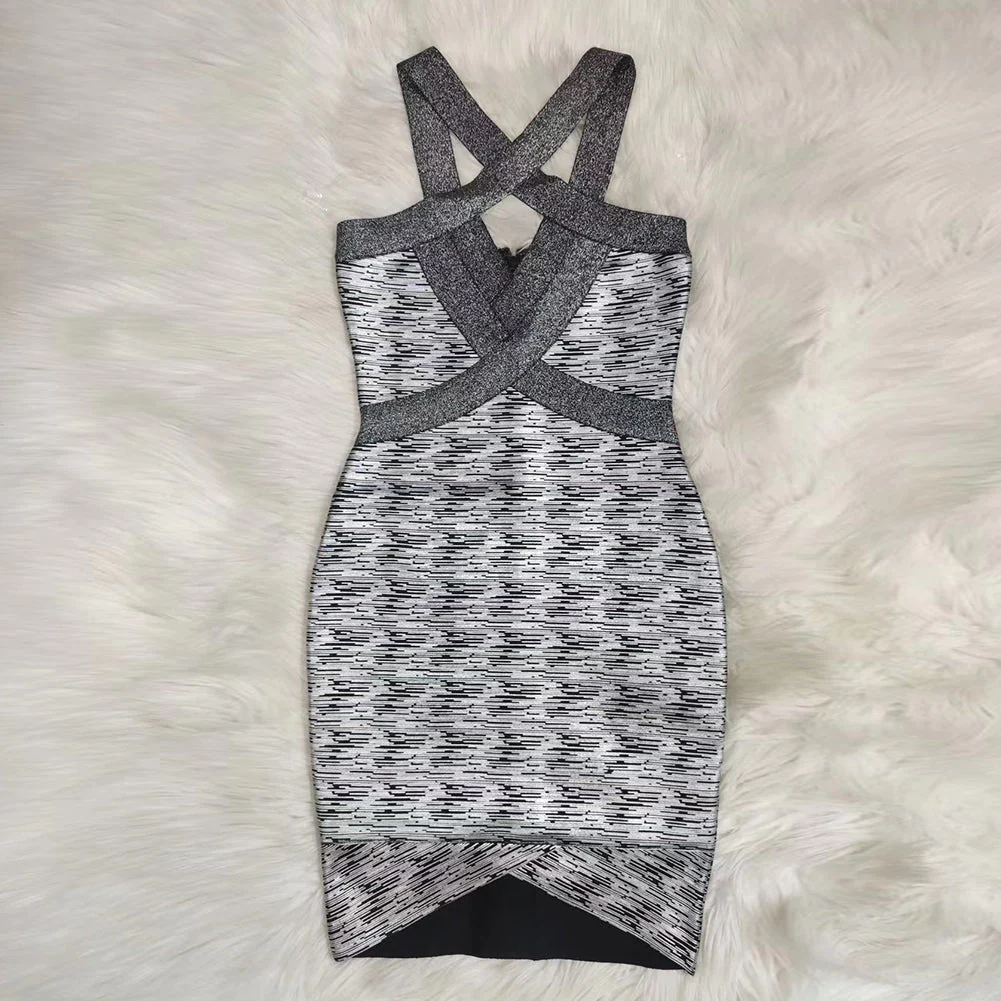 Strappy Sleeveless Cut Out Midi Bandage Dress H01332 - Image 7