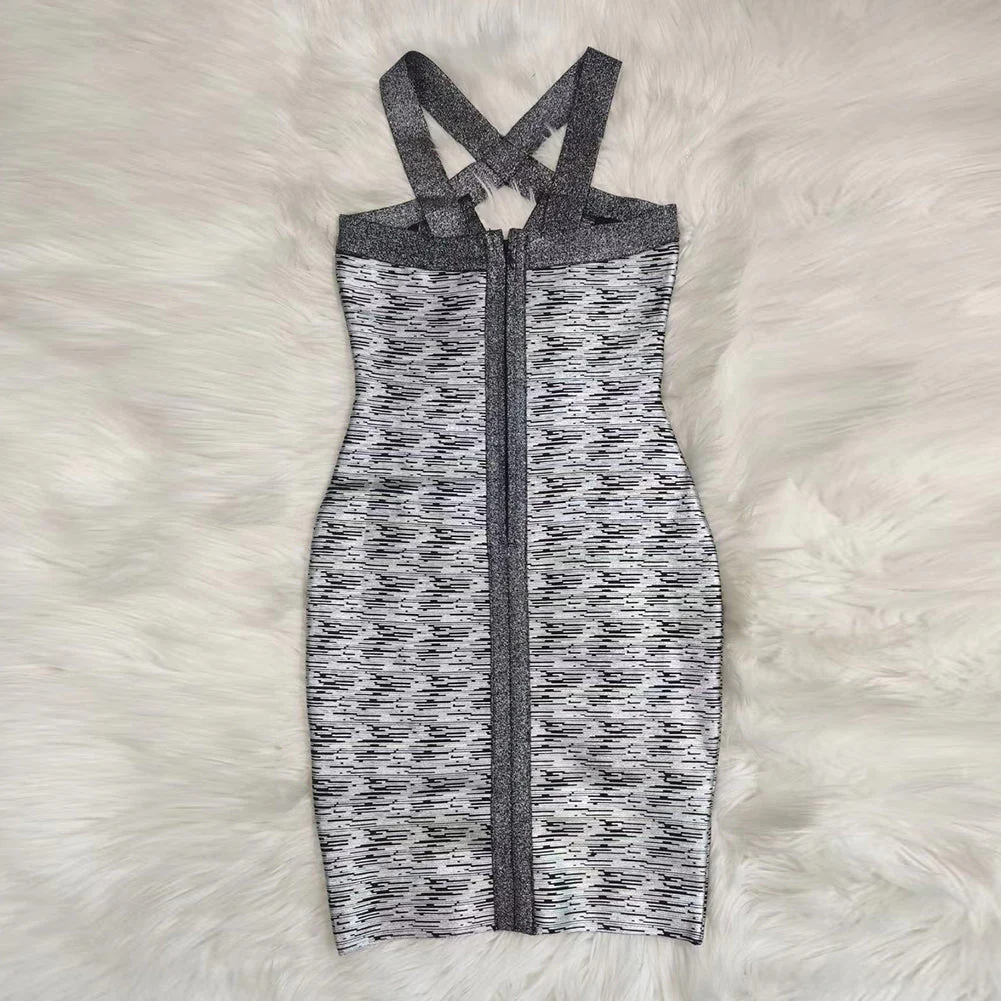 Strappy Sleeveless Cut Out Midi Bandage Dress H01332 - Image 8