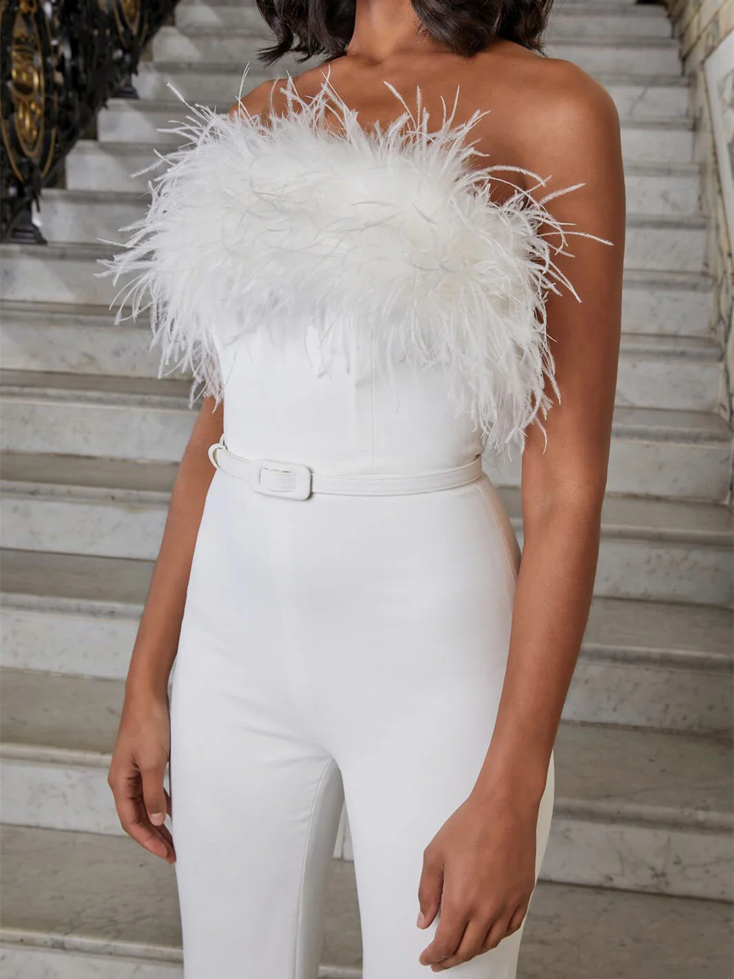 Feather Tube Top Jumpsuit - Image 4