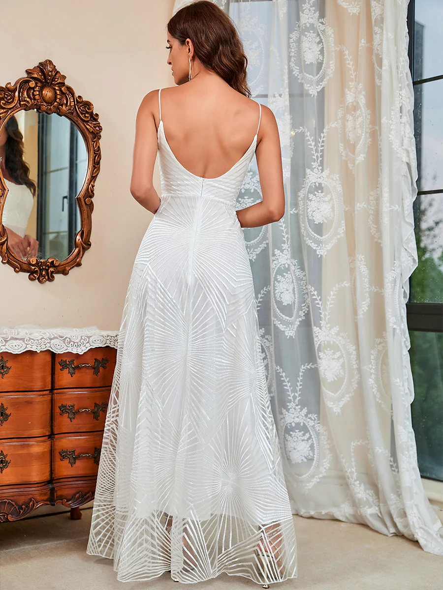 Strappy Embroidered Evening Dress - Image 4