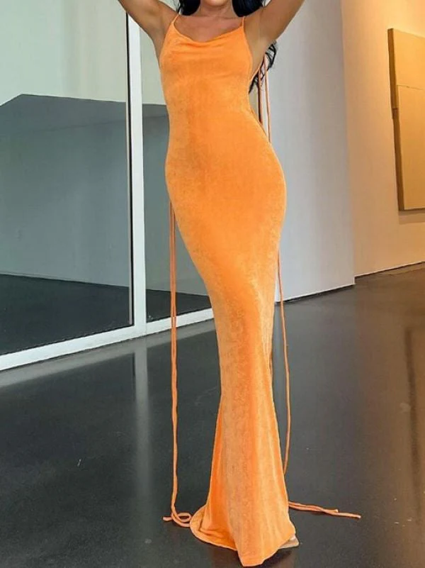 Lace Up Slim Dress - Image 2
