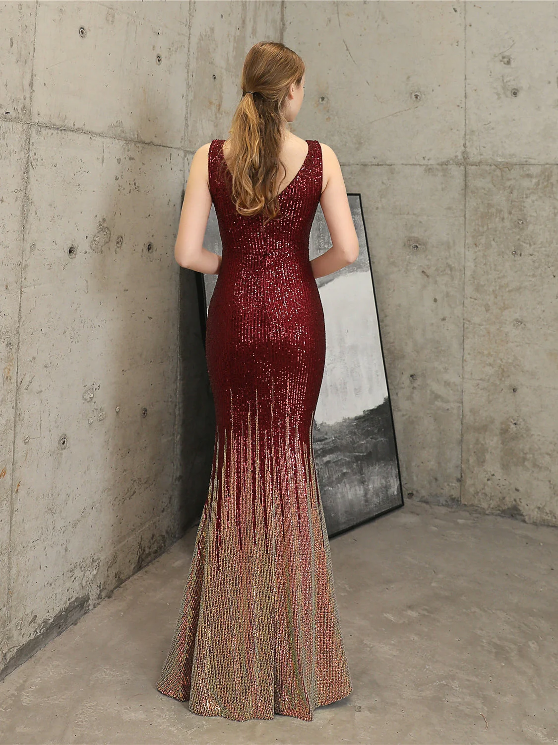 Sequin high-end evening dress - Image 2