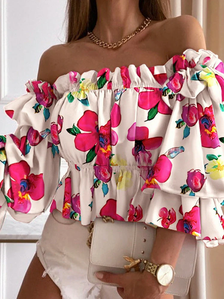 One Shoulder Pleated Shirt - Image 3