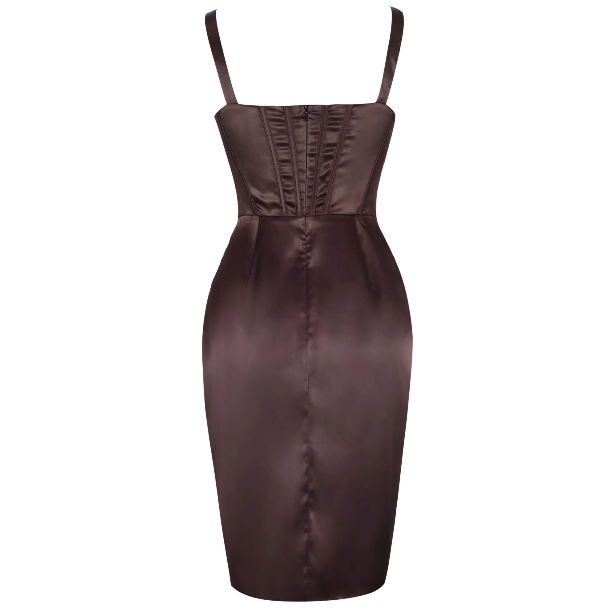 Strappy Sleeveless Frill Midi Bodycon Dress FP21509 - Image 5