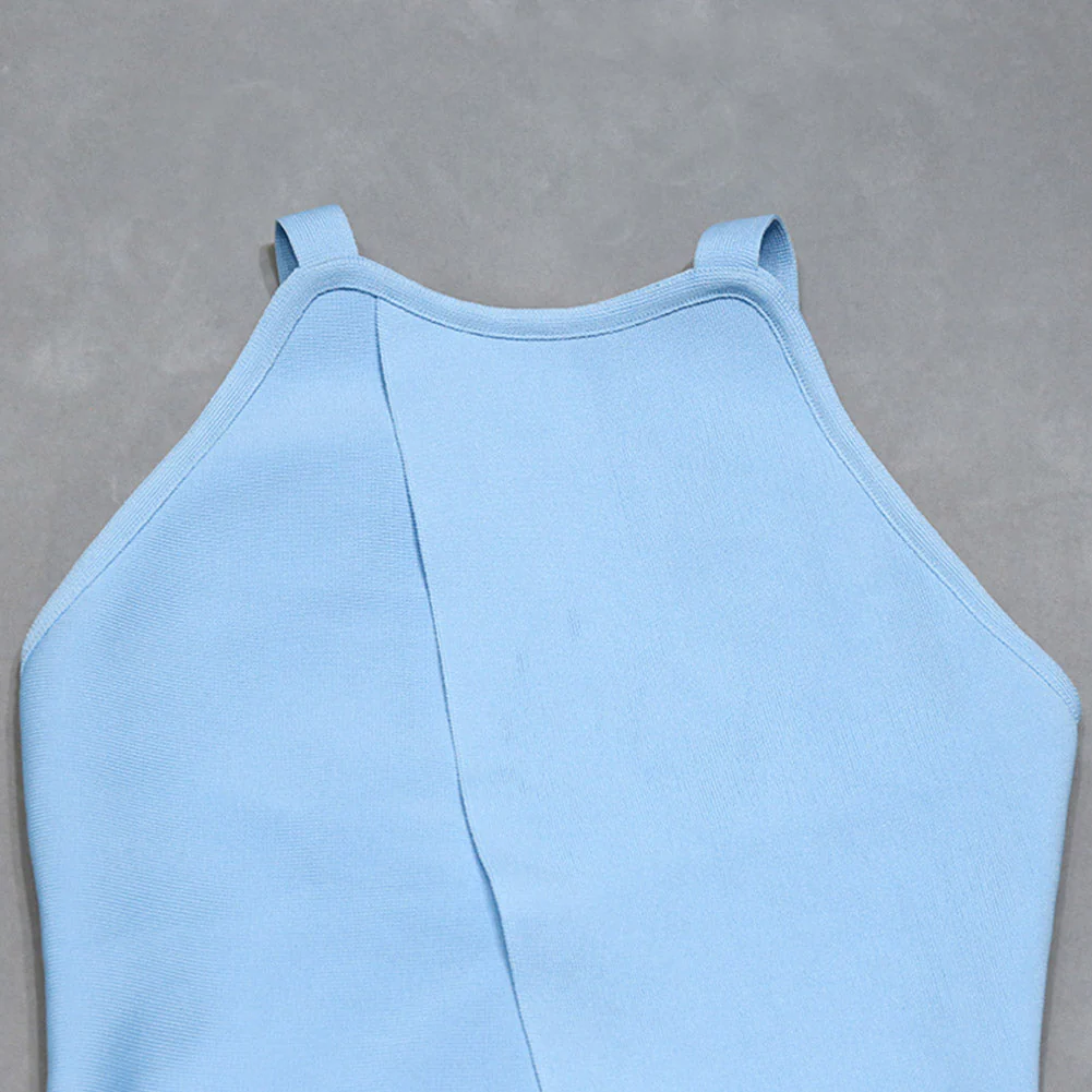 Strappy Sleeveless Frill Midi Bandage Dress PZL2766 - Image 7