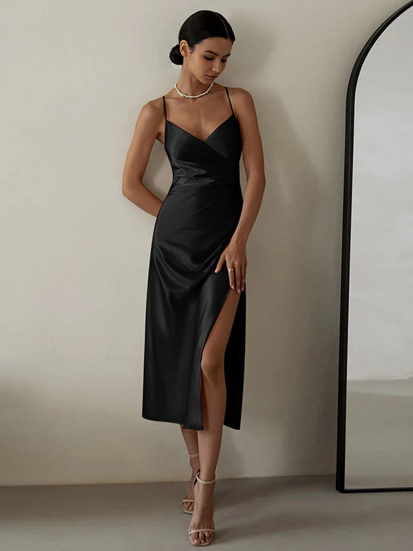 Hem Ruffled Slit Dress - Image 3