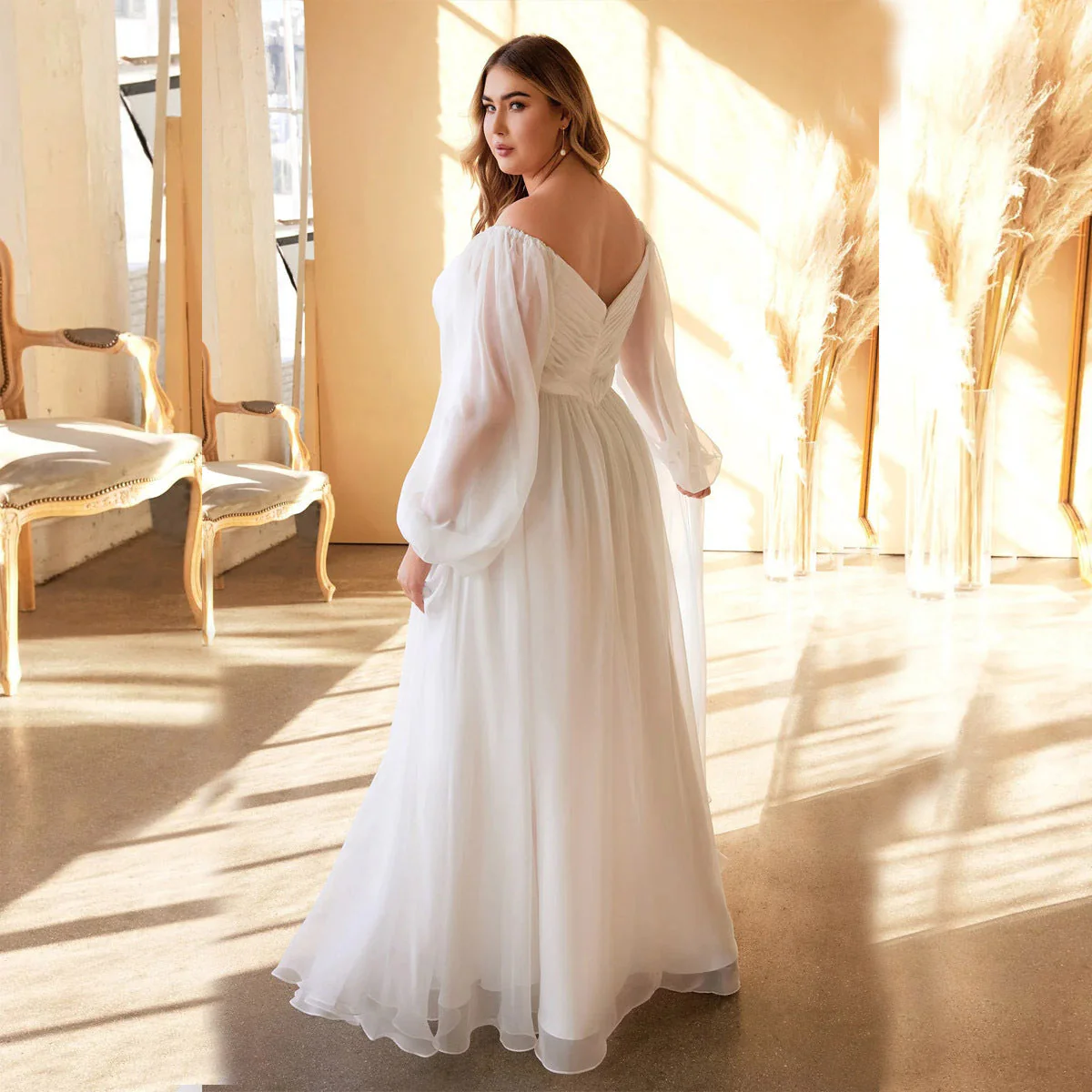 Low-cut Split Evening Dress - Image 5
