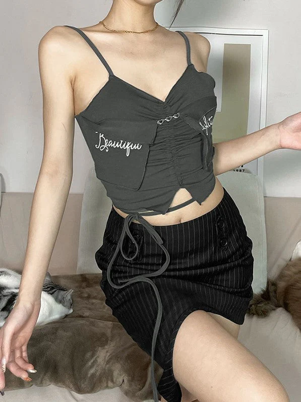 Solid Color Slim Letter Embroidered Stealth - Image 4