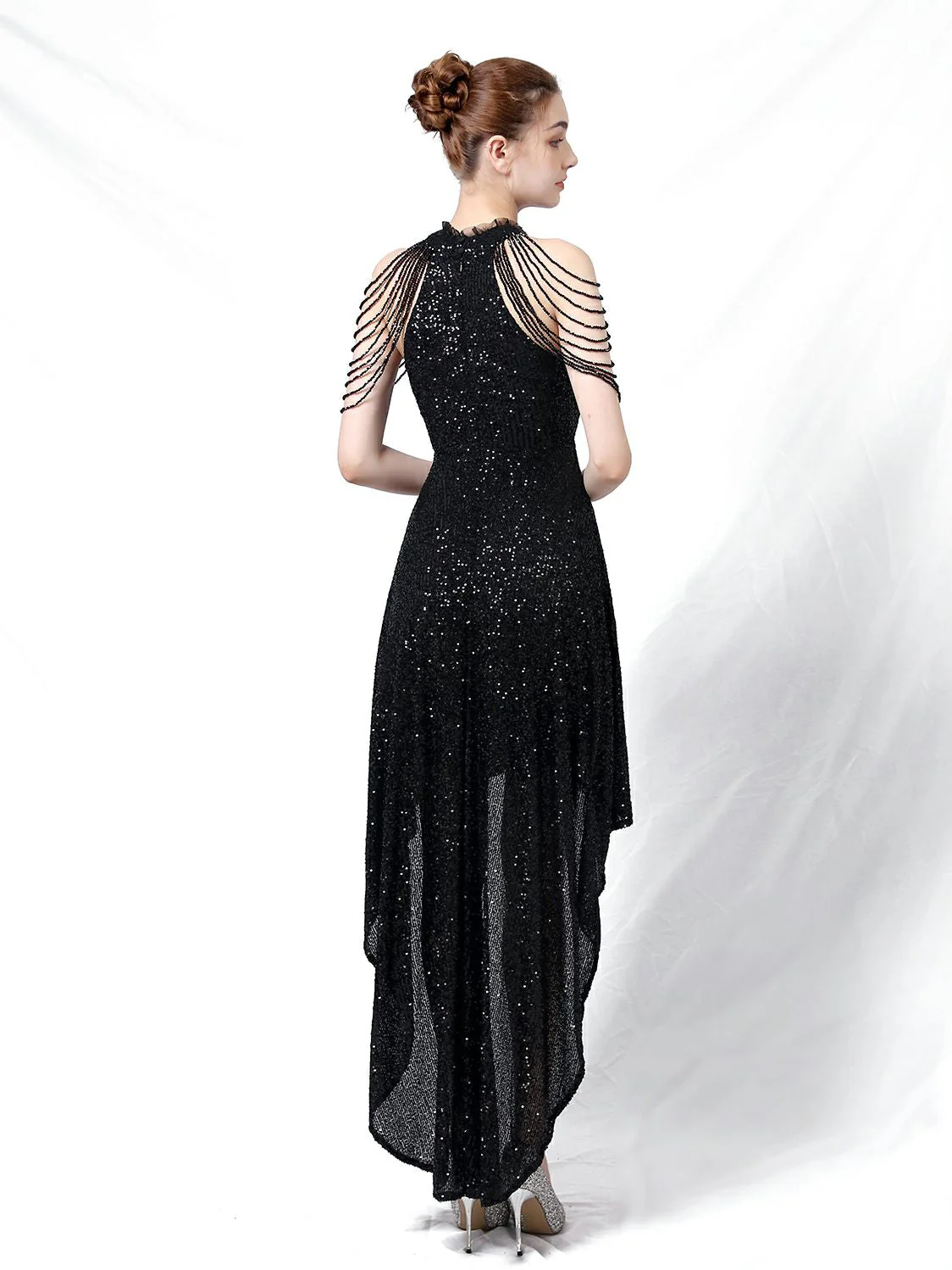 Slim and slim mid length evening dress - Image 2