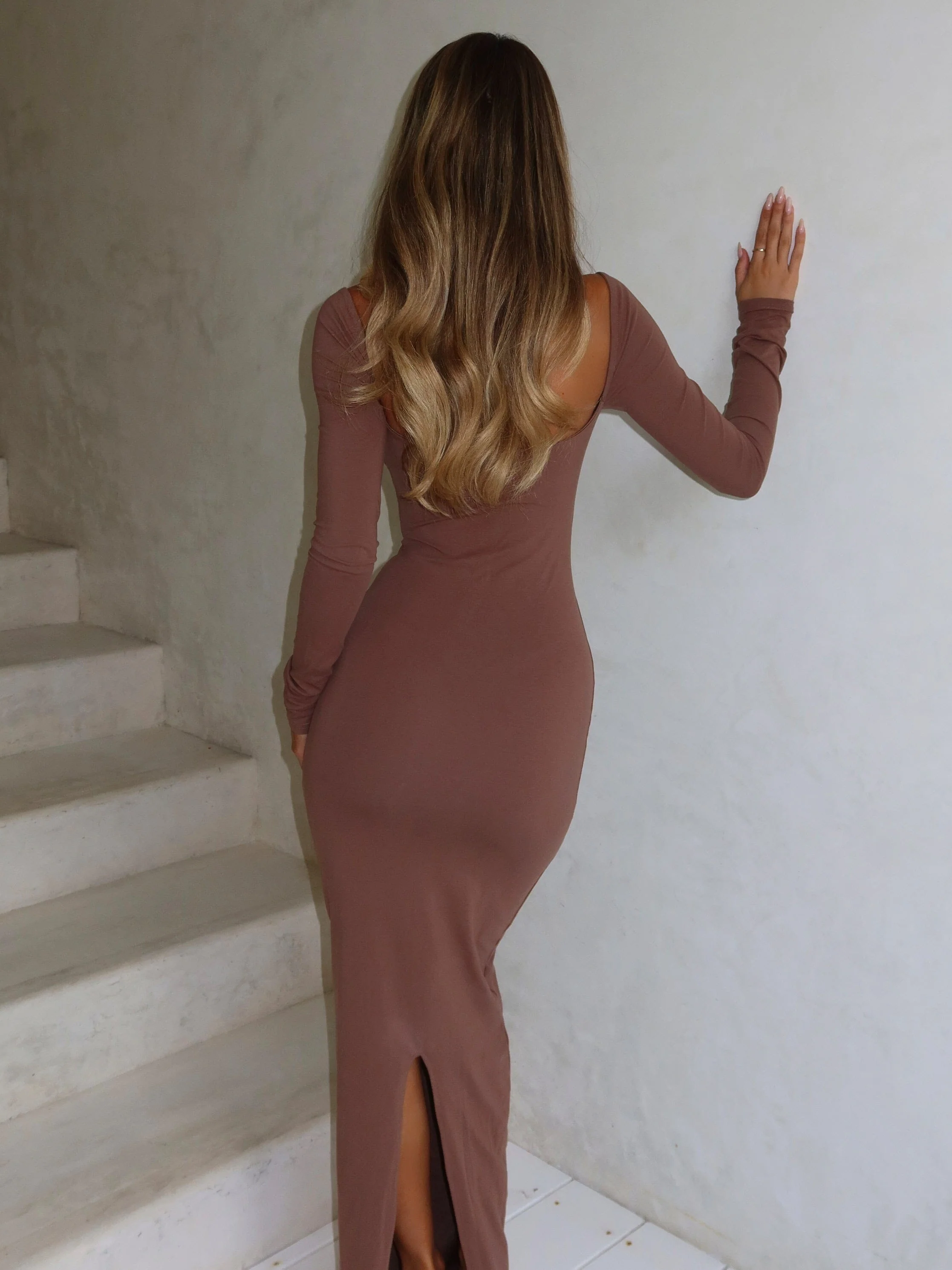 DIONNE MAXI DRESS TAUPE - Image 4
