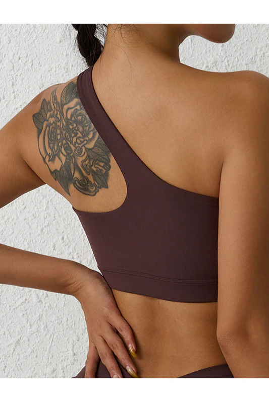 One-shoulder Fitness Yoga Bra - Image 10