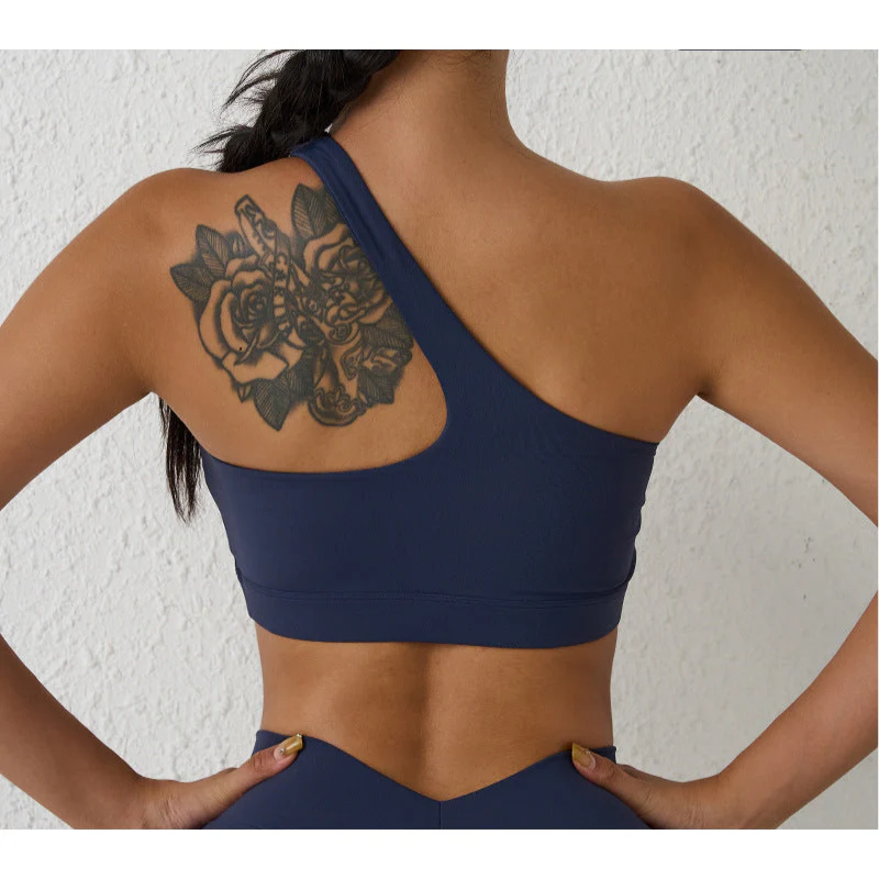 One-shoulder Fitness Yoga Bra - Image 6