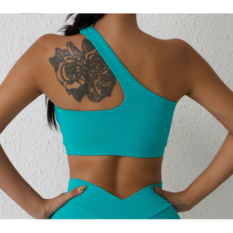 One-shoulder Fitness Yoga Bra - Image 7