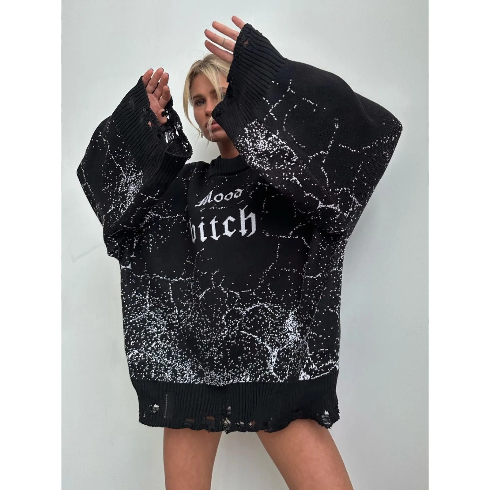 Streetwear Knitted Pullover Sweater - Image 3