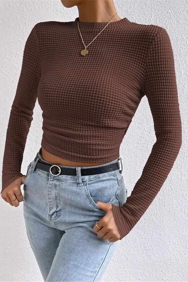 Versatile Long-sleeved Pleated Top - Image 3