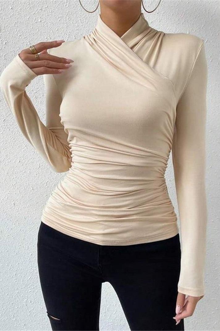 Slim Fit Versatile Pleated T-shirt - Image 2