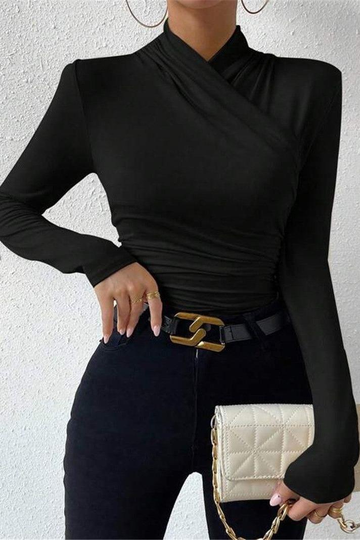 Slim Fit Versatile Pleated T-shirt - Image 3
