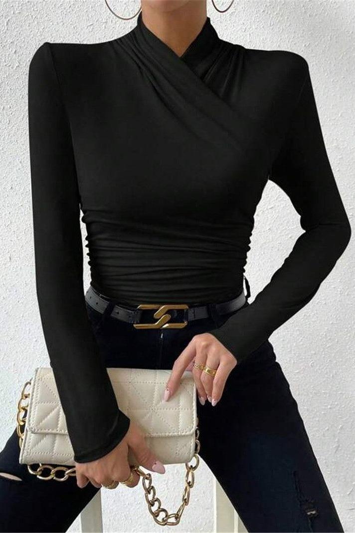 Slim Fit Versatile Pleated T-shirt - Image 4