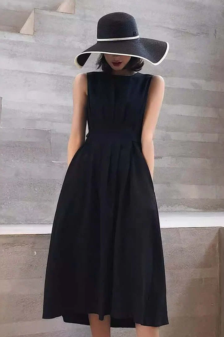 Sleeveless Vest Suspender Midi Dress - Image 2