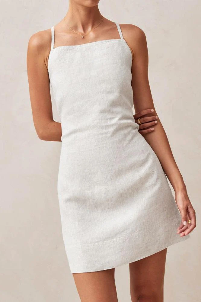 Backless Suspender Sleeveless Short Dress - Image 5