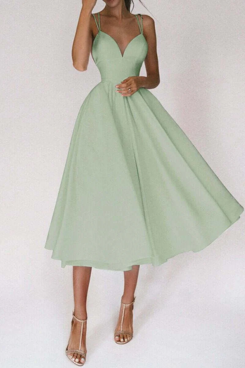 Suspender Swing Midi Dress - Image 5