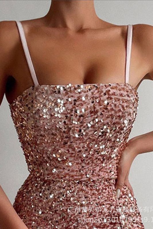 Suspender Sequined Mini dress - Image 4
