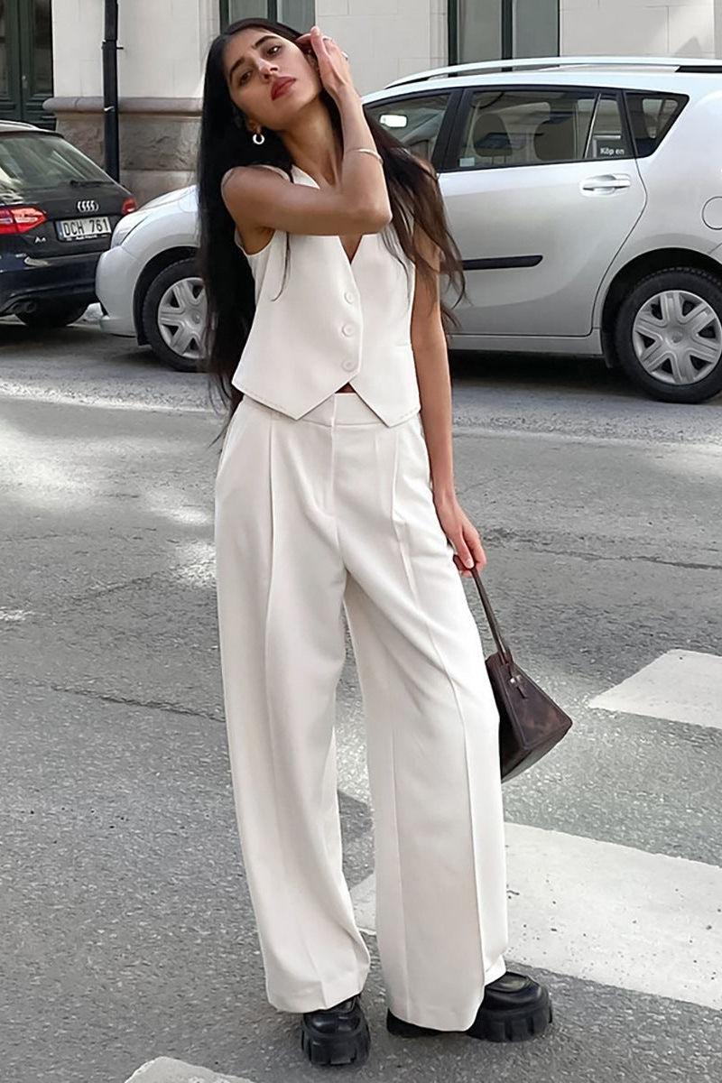 V-Neck Sleeveless Vest Trousers High-End Suit - Image 2