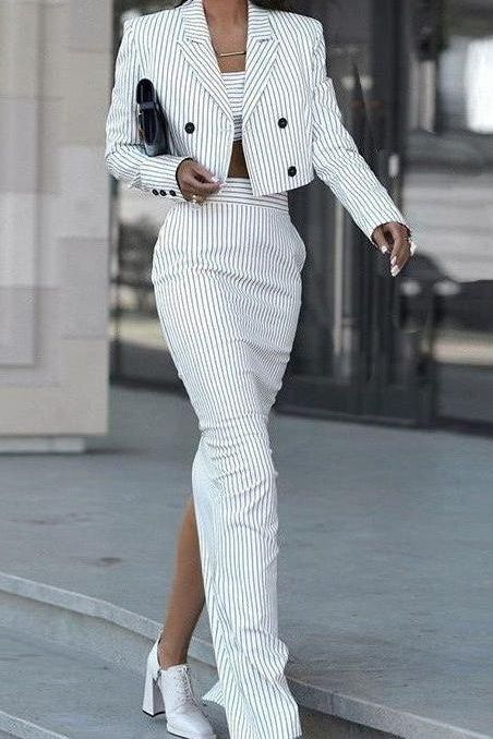 Tube Skirt Two-Piece Dress Suit - Image 3