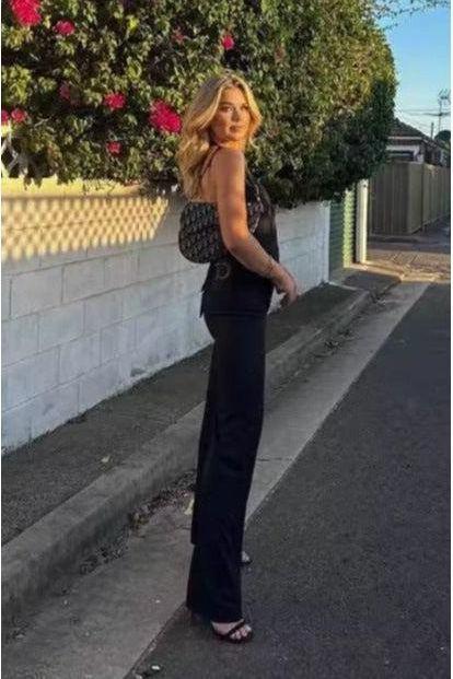 Backless Suspender Top pants Suit - Image 6