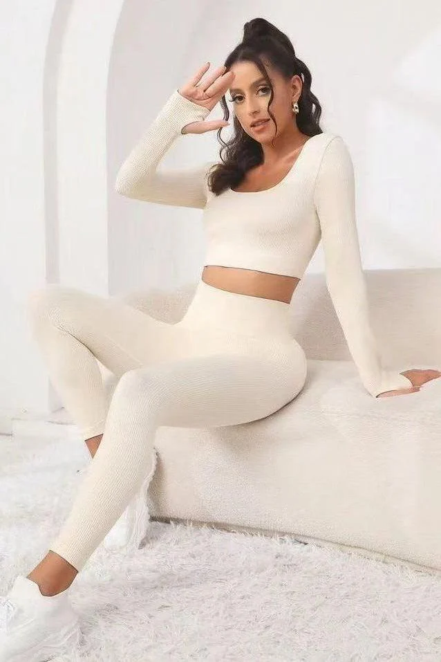 Threaded seamless yoga suit - Image 2