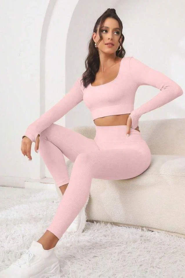 Threaded seamless yoga suit - Image 3