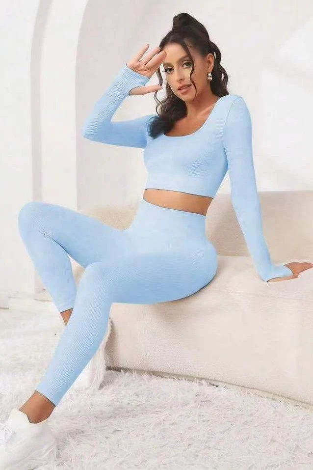 Threaded seamless yoga suit - Image 4